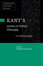 Kant's Lectures on Political Philosophy